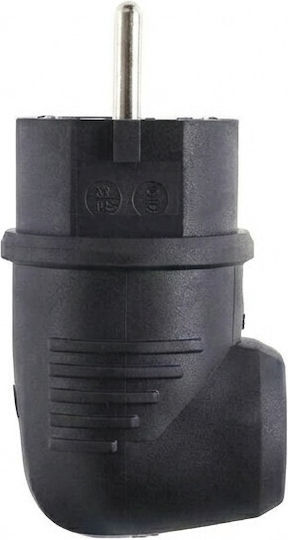Schuko Plugs Abl 100000040 Original Angled Schuko & Fr-be Gummi Tpe Black Ip44