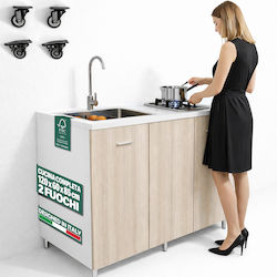 Shally Dogan Πολυκουζινάκι με Αριστερή Γούρνα 120x60x85cm Μπεζ