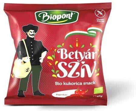 Bio-Gepuffte Snacks aus Mais mit Paprika 45g