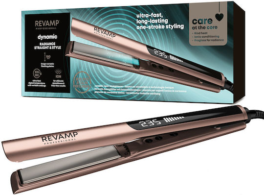 Revamp Dynamic Radiance Straight & Style St-1900gd Hair Straightener 235 Degrees