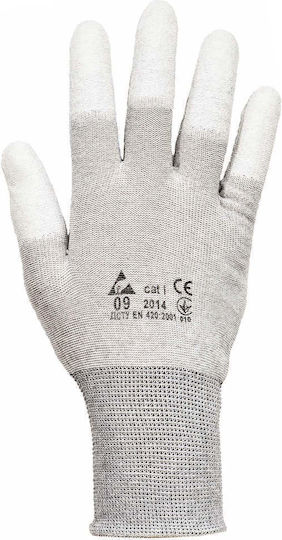 Safety Gloves Gray Polyurethane