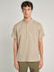 Short Sleeve Linen Shirt Light Beige 61-204.055.N0033
