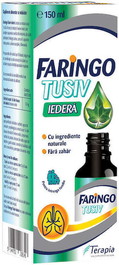 Terapia Faringo Cough Syrup Ivy Sirop pentru Copii și Adulți pentru Tuse Uscată și Productivă 150ml