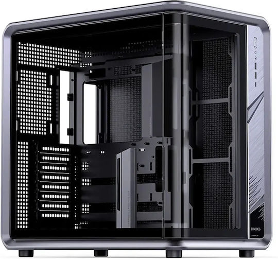Jonsplus BO400CG Gaming Midi Tower Κουτί Υπολογιστή με Πλαϊνό Παράθυρο Γκρι