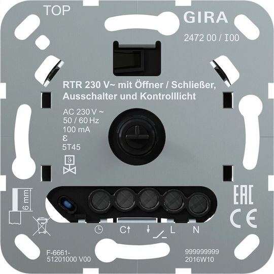 Switch Gira 247200 Use Room Temperature Controller 230V 1ö 1s