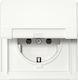 Audio- und Video-Steckdose Gira 445466 Schuko Kd Gira Tx_44 Weiße