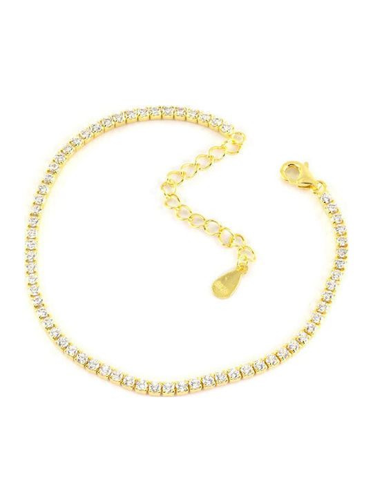 925forever Women's Riviera Silver Gold Plated Bracelet with Zircon