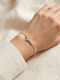 Women's Bracelet with Cross Design Gold Plated Silver with Zircon