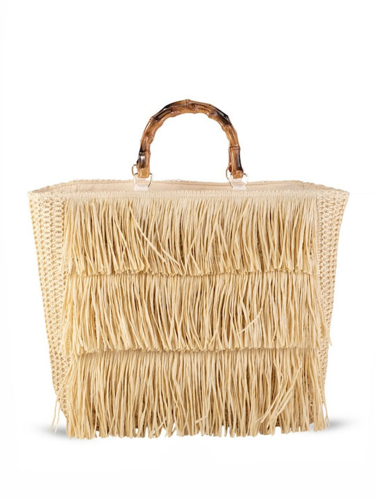 Kbas Straw Women's Handbag Beige