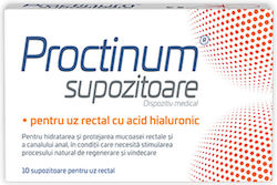Zdrovit Proctinum Supozitoare Cu Acid Hialuronic Pentru Hemoroizi Supozitoare 10 Bucăți