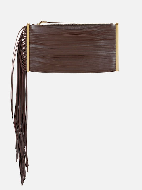 Elisabetta Franchi Leder Damen Umschlag Braune