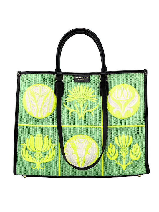 Straw Women's Shoulder Bag Green