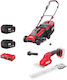 Skil D00517 Σετ Μηχανή Γκαζόν & Ψαλίδι Κλαδέματος Brushless 20V με Μπαταρίες 4Ah