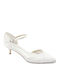 Leder Pumps mit Niedrigem Absatz Weiße