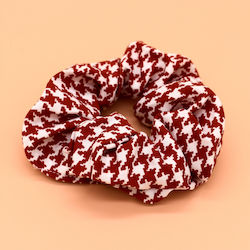 Scrunchies Πιε Ντε Πουλ Λαστιχάκι Μαλλιών Κόκκινο