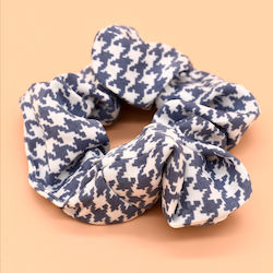 Scrunchies Πιε Ντε Πουλ Λαστιχάκι Μαλλιών Γαλάζιο
