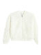 Kinder-Sweatshirt Strickjacke Weiß