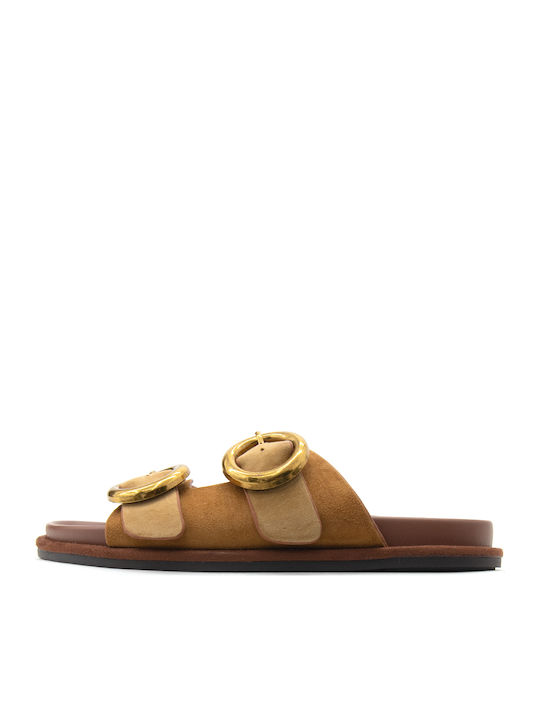 Noa Harmon Women's Flat Sandals Brown