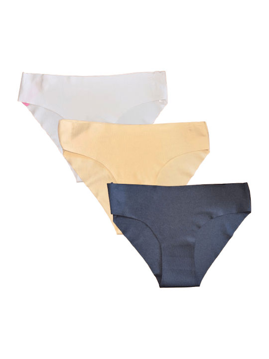 CottonHill Women's Slip 3Pack Seamless White