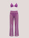 Set Bikini Τριγωνάκι Push Up Μωβ