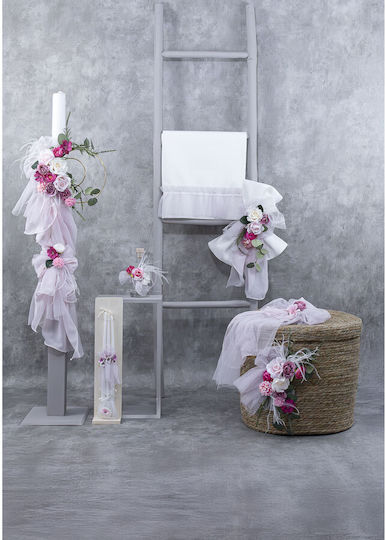 Loukia Christening Oilcloth Set Ethereal Floral Hoop L733