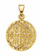 Kontopoulos Pendant Kids Charm Constantine Coin Gold 14K P13BJ
