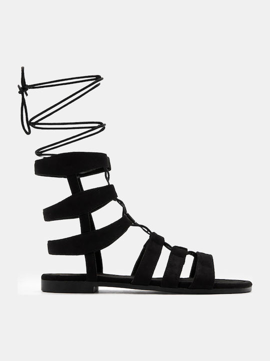 Luigi Women's Flat Sandals Black