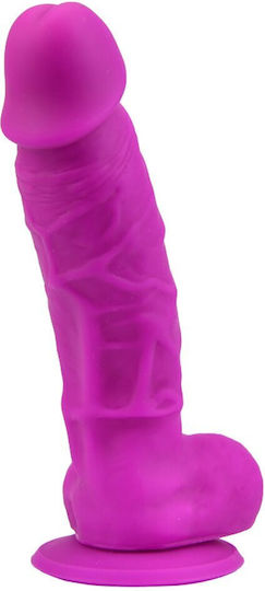 17.0cm Liquid Silicone Realistic Dildo Purple Loving Joy