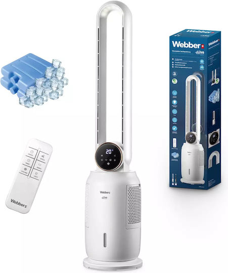 Webber Bladeless Fan 65W with Remote Control White