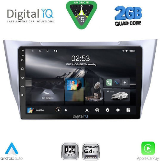 Digital IQ Ηχοσύστημα Αυτοκινήτου για Lexus RX300 2003-2008 (Bluetooth/USB/WiFi/GPS/Apple-Carplay/Android-Auto) με Οθόνη Αφής 10"