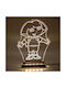 World of Wood Led Kids Decorative Lamp Dora the Explorer White 21x15cm
