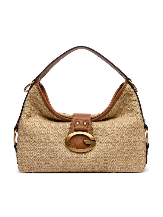 Knitted Women's Handbag Shoulder Beige
