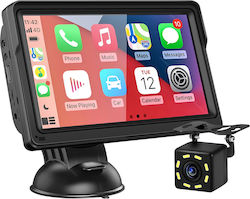 Avizar 7" Bluetooth Carplay Android Auto Screen Windshield Rear View Camera Black