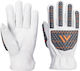 Portwest Driver Work Safety Gloves White Leather