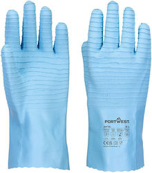 Portwest Safety Gloves Blue Latex/Cotton
