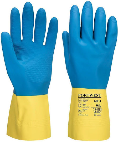 Portwest Γάντια Εργασίας Κίτρινα Latex