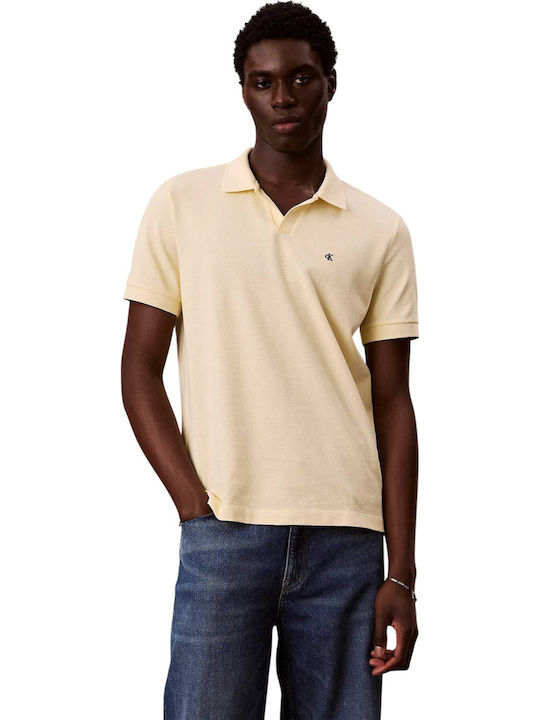 Calvin Klein Polo Μπλούζα Κοντομάνικη Yellow