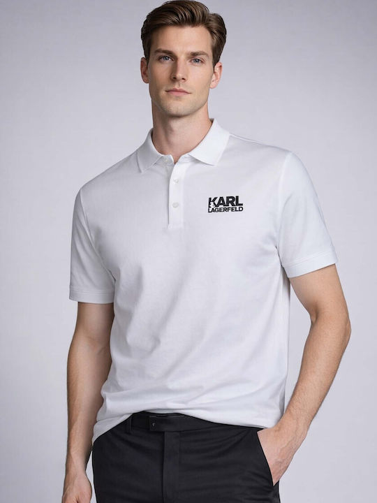 Karl Lagerfeld Polo Short Sleeve White Blouse