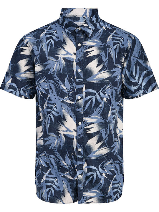 Jack & Jones Short Sleeve Cotton Shirt Navy Blazer