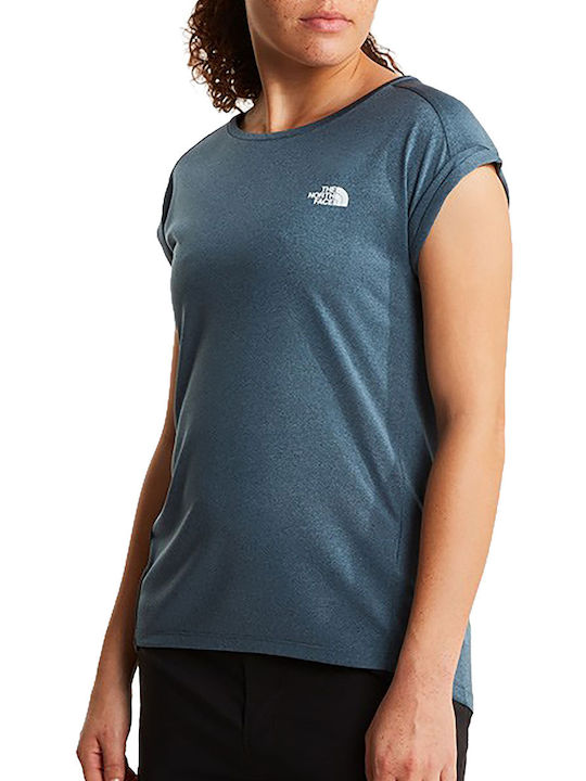 Tanken Γυναικείο Καλοκαιρινό Crop Top Αμάνικο Μπλε