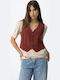 Women's Sleeveless Burgundy Blouse