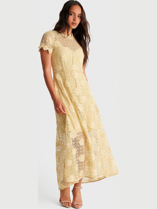 ALE - The Non Usual Casual Rochie Cu Dantelă All Day Galbenă