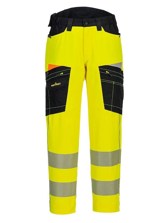 Portwest Reflektierende Arbeitshose Gelb