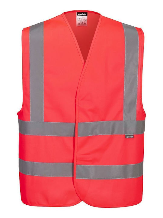 Portwest Veste De Lucru Pentru Bărbați Cu Benzi Reflectorizante Roșii Portwest Veste De Lucru Pentru Bărbați Cu Benzi Reflectorizante Roșii