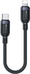 Yesido Плетен USB-C Мъжки към Lightning Кабел 27W Черен 0.3м Yesido Плетен USB-C Мъжки към Lightning Кабел 27W Черен 0.3м