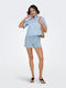 Short Sleeve Women's Shirt Light Blue
