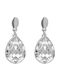 Victoria Cruz Silver Earrings with Stones