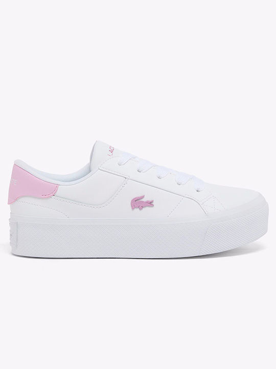 Lacoste Ziane Flatforms Sneakers Λευκά