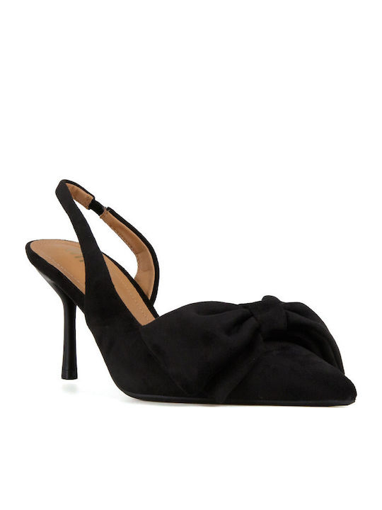 Silia D Suede Γόβες με Λουράκι Μαύρες