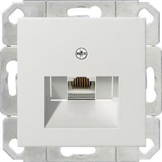 Computer Socket Poj Rj45 Cat 6 Gira System 55 Matt White